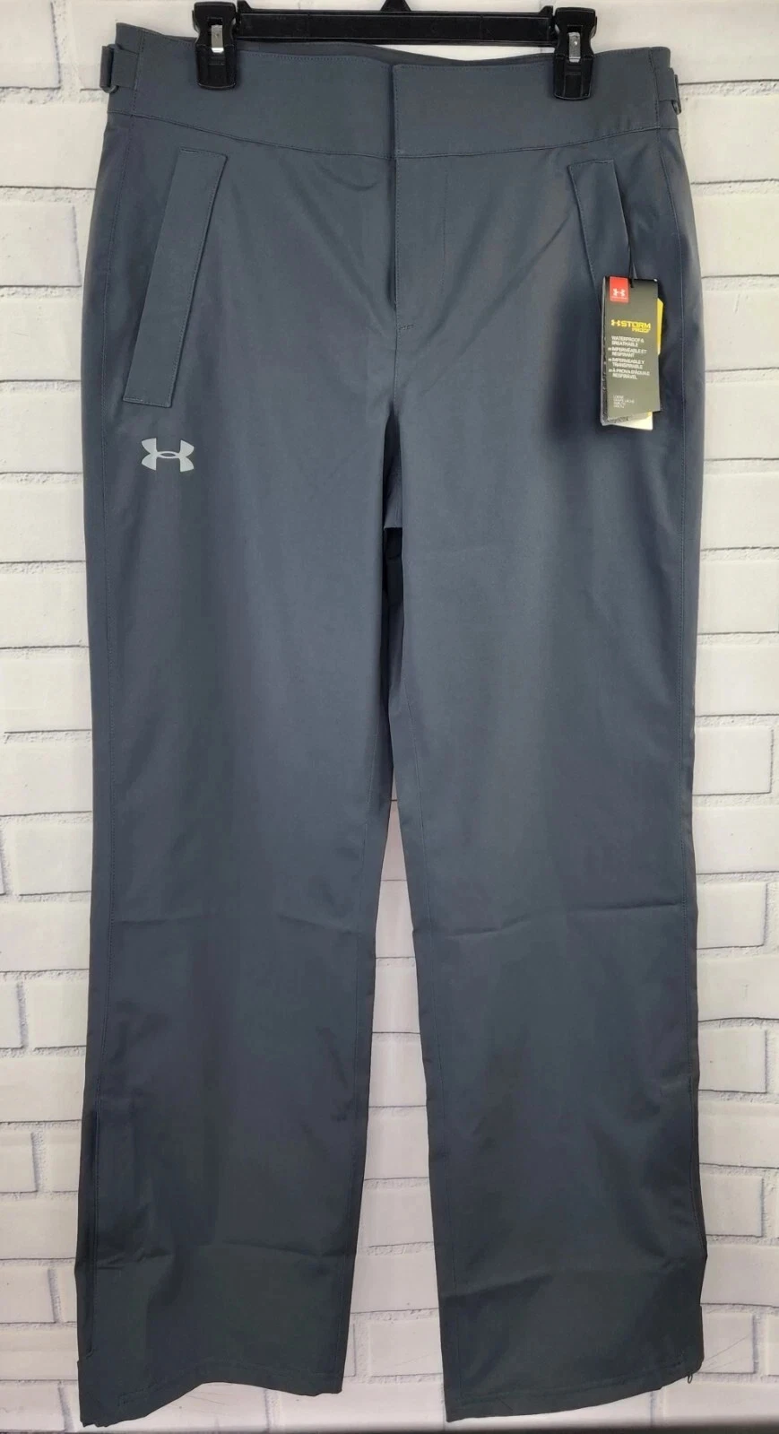Under Armour Storm Waterproof Windproof Rain Pants Gray 1305788-008 NWT $130