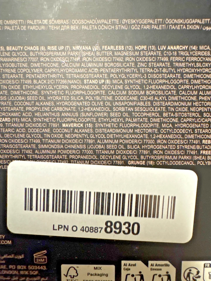 AUTHENTIC Huda Beauty Pretty Grunge Eyeshadow Palette NIB Set - Image 3 of 4