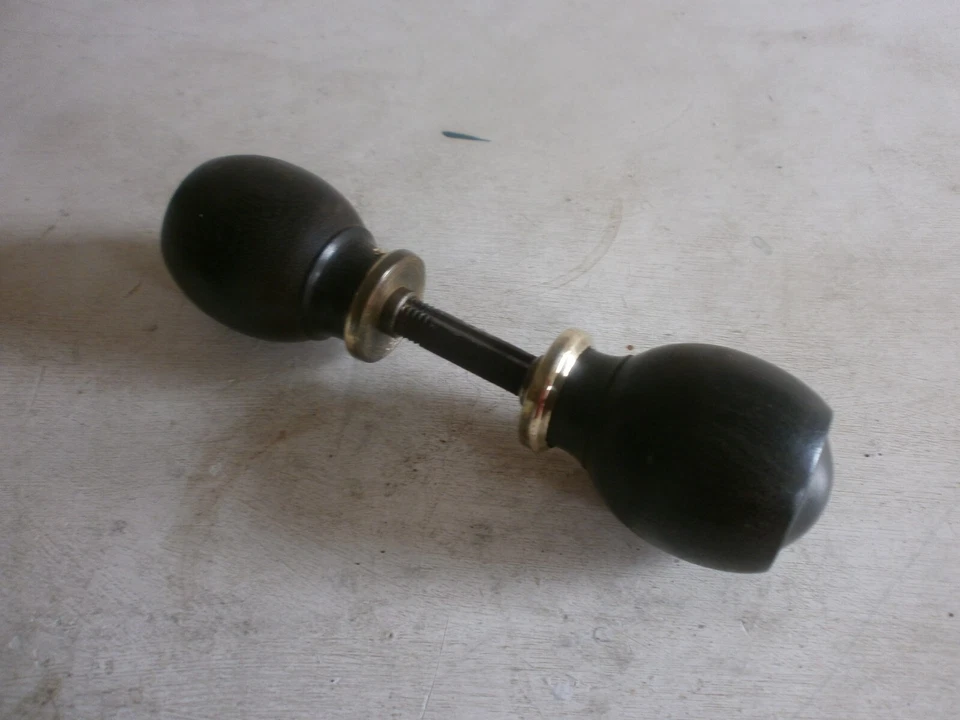 Ebonised antique door handles knobs — 第 4/4 张图片