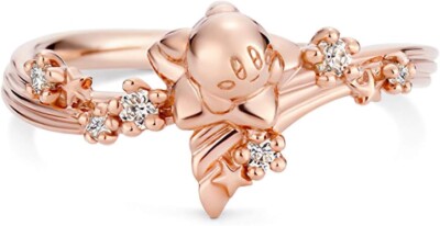 U-TREASURE Kirby of Stars Kirby's Dream Land Ring Twinkle Star Pink Gold Size 11
