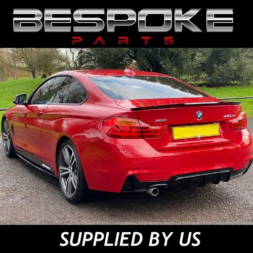 FOR BMW 4 SERIES M PERFORMANCE GLOSS BLACK REAR DIFFUSER FRONT SPLITTER LIP - Picture 6 of 16
