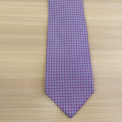 LAUREN Ralph Lauren Neck Tie Mens Purple Foulard Medallion Luxury Tuxedo Suit - Picture 6 of 9