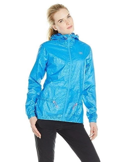 Chaqueta Cortavientos Helly Hansen Correr Ligera Repelente al Agua Capucha Azul Pequeño Foto 3 de 3