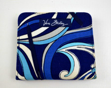 Vera Bradley Notebook Diary Mediterranean Blue 4 x 4 Elastic Strap Closure