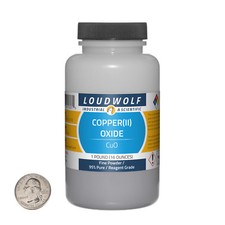 Copper Oxide / 1 Pound Bottle / 95% Pure Reagent Grade / Fine Powder / USA