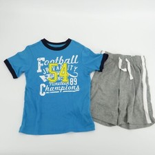 The Children's Place Gray Blue Short Set Size 4 NWT