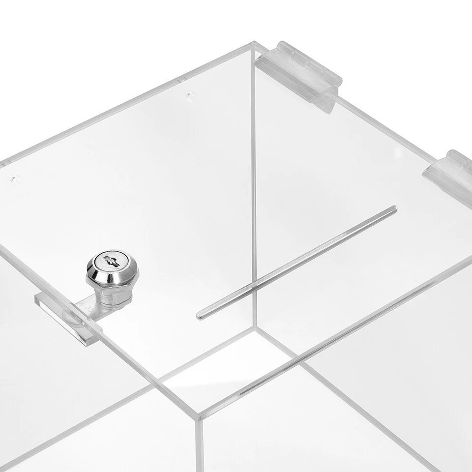 Losbox aus Acrylglas 200x200x200mm mit Schloß / Aktionsbox / Spendenbox - Bild 3 von 4
