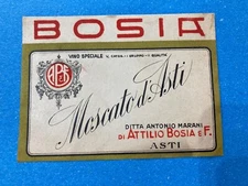 KINGDOM OF ITALY LABEL ATTILIO BOSIA & SONS MUSCAT D'ASTI.