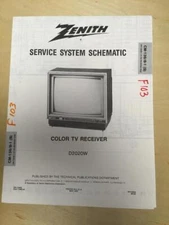 Zenith Service Manual Schematic for the D2020W TV Receiver    mp