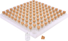 100 Count Small Glass Bottles with Corks,5Ml Tiny Vials Clear Mini Jars Wooden S