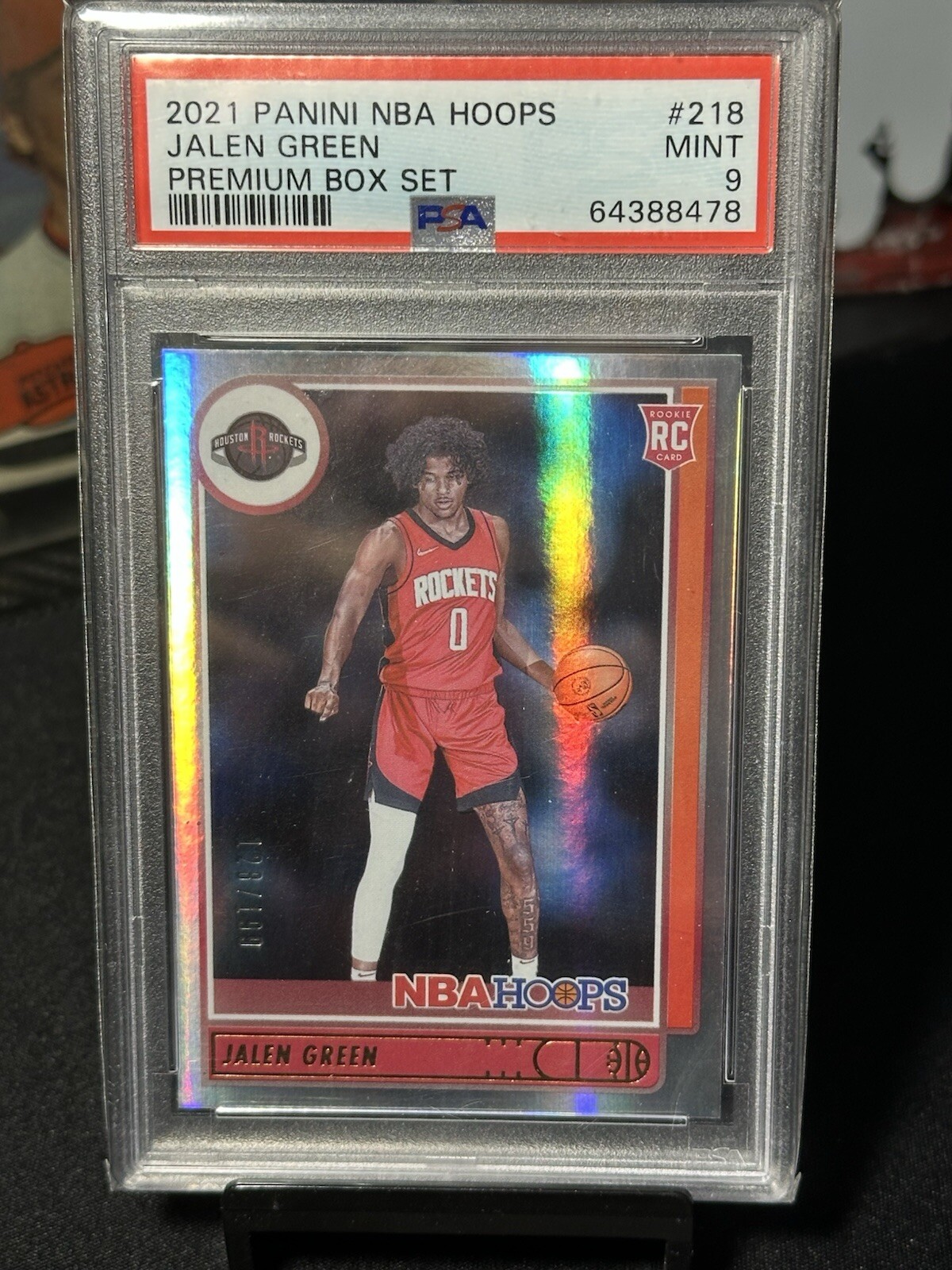 2021 Panini NBA Hoops 218 Jalen Green Premium Box Set /199 PSA 9