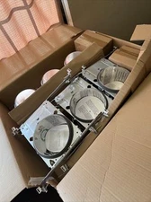 Commercial Electric 6 in. White Recessed Can Lighting Housings and Trims 6-Pack