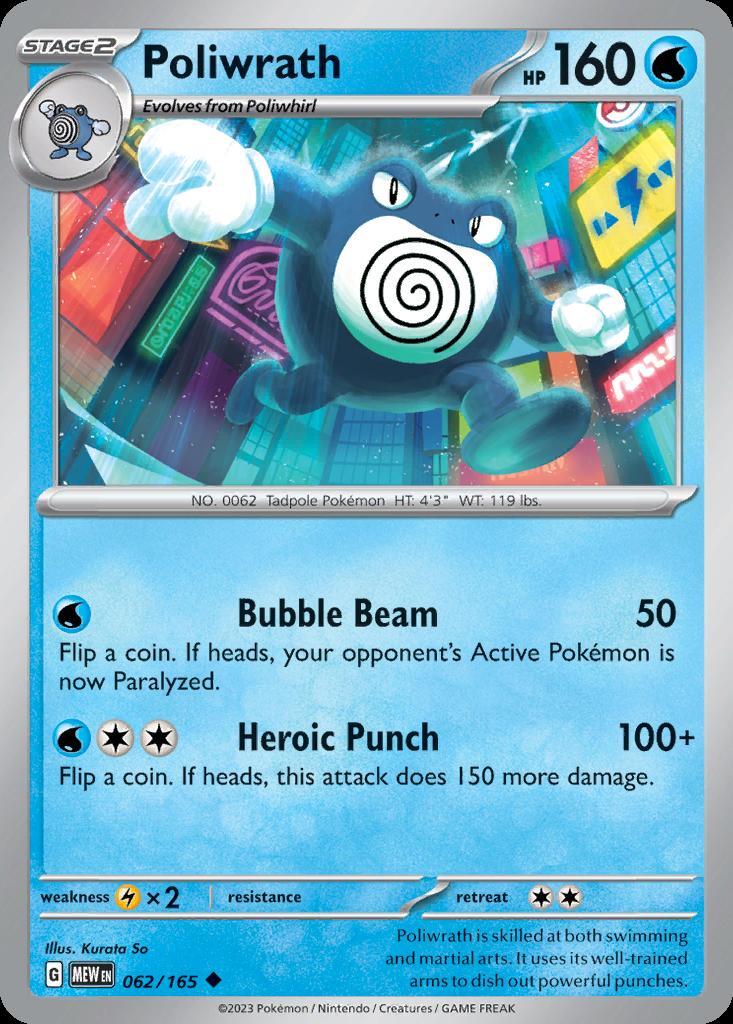 Pokemon Poliwrath (62/210) 151 LP