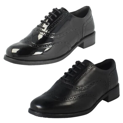 Damen Clarks Havisham Oak Brogue Schnürschuhe Leder - E Weite - Bild 1 von 3