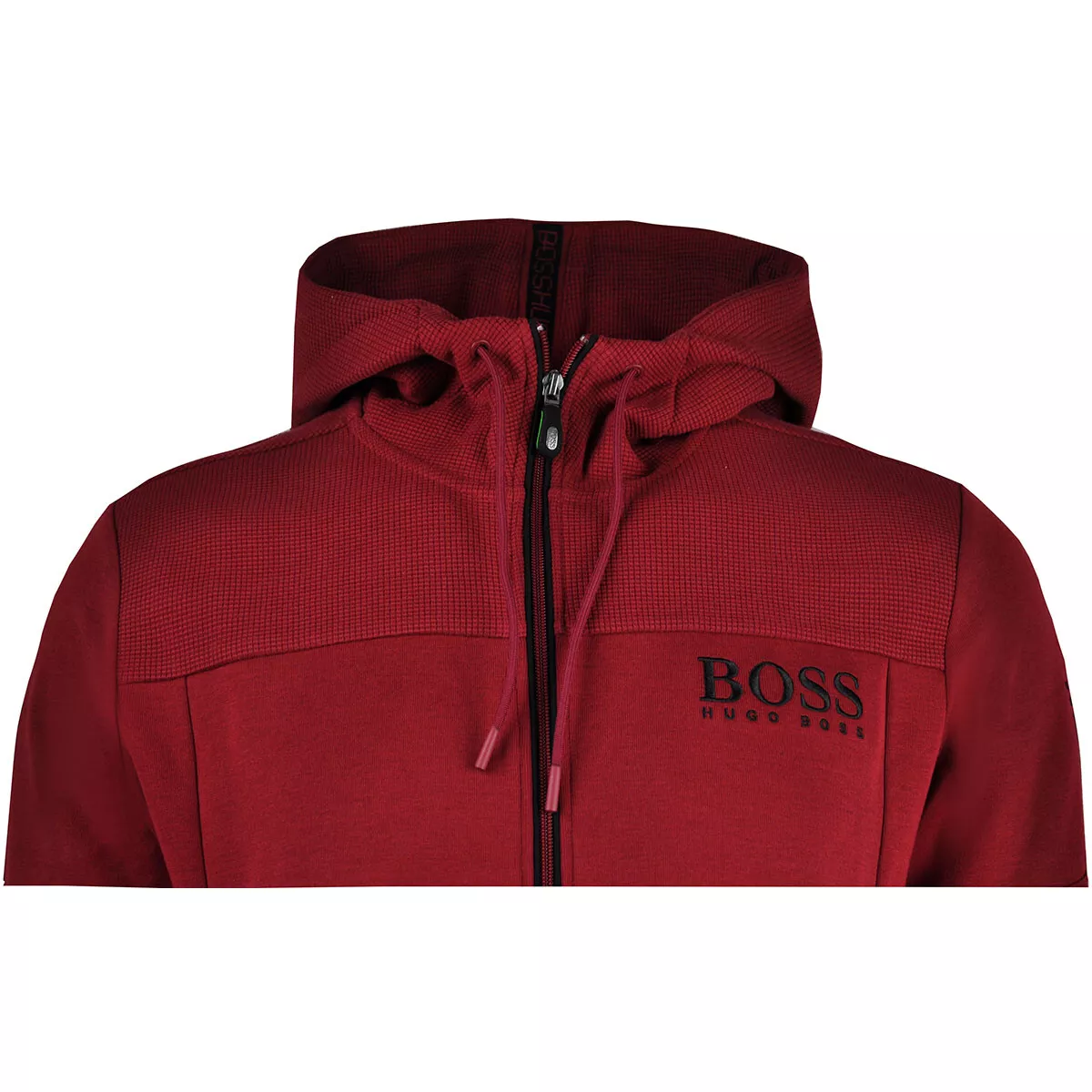 Hugo Boss Hooded Sweatshirt Jacket with Zip 50387166 605 Red | eBay