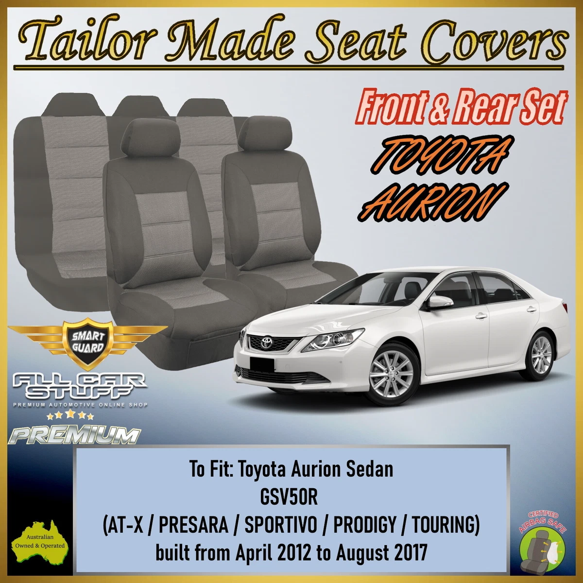 Toyota aurion seat covers online