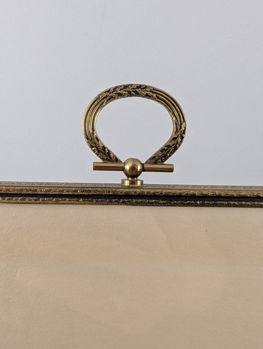 Vintage Ornate Gold Metal Picture Photo Frame Hook Mat & Velvet Backing - Picture 2 of 17