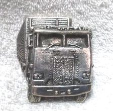 Silver Simi Truck Belt Buckle Trucker 18 Wheeler Long Haul Travel Road Great Vtg