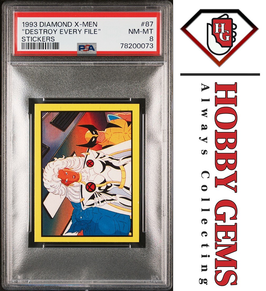 STORM WOLVERINE PSA 8 1993 Diamond Marvel X-Men Sticker #87