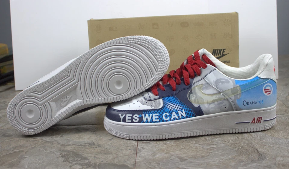 Nike Air Force One 2008 OBAMA-Change Yes We Can Men's New in Box Size 13 - Image 2 of 4