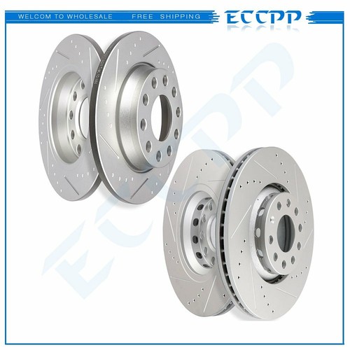 Fits BMW 323iT 325i 325Ci 328i E46 Rear Slotted Brake Discs Rotors