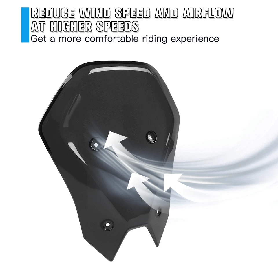 Deflectores de viento grandes y altos parabrisas para Kawasaki Z900 ABS 2025-2026 Foto 4 de 4