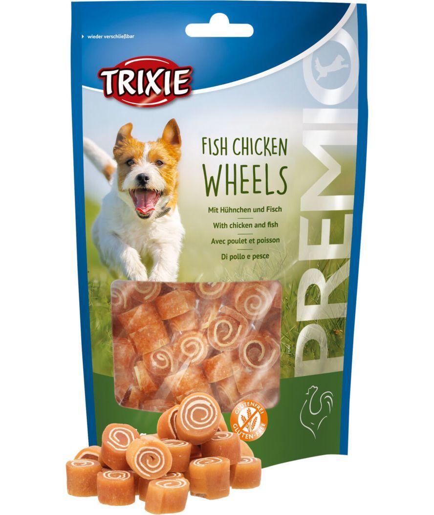 Premio fish chicken wheels, 75gr. Offerta Multipack 6 Conf. Trixie