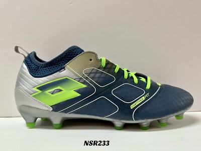 LOTTO MAESTRO 300 FG SOCCER CLEATS BLUE MINT SILVER T6820 SIZE 11 NEW