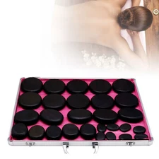 16/20/28pcs Hot Spa Rock Basalt Stone Stones Massage Warmer Kit & Heating Box US