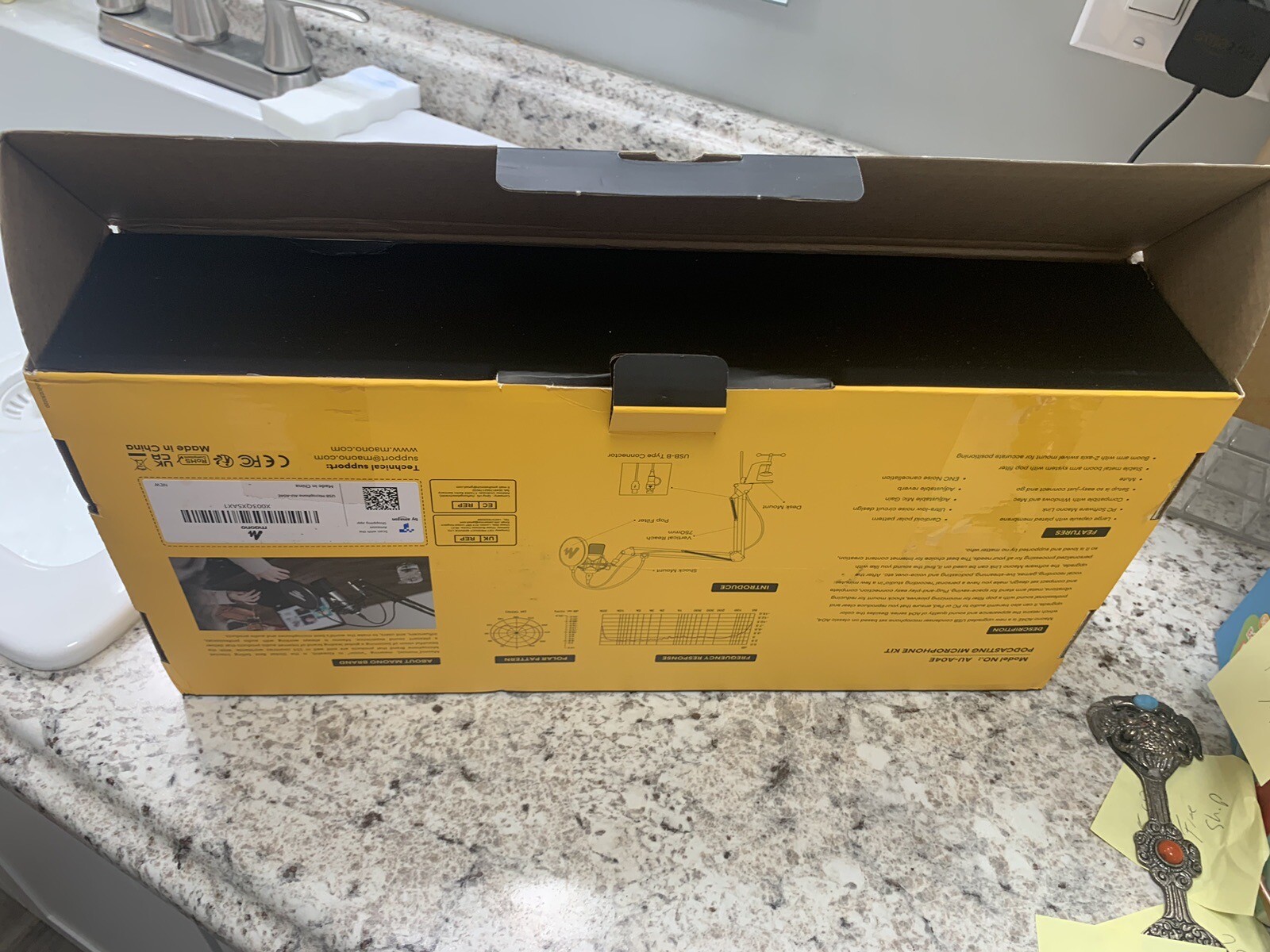 Maono Podcast Microphone Kit AU-AO4E Professional Audio Innovation New Open Box