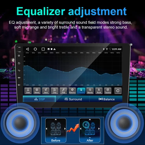 Große Stereoanlage für 2010-2019 Toyota 4runner Autoradio 10,33 Zoll GPS Navi - Bild 16 von 19