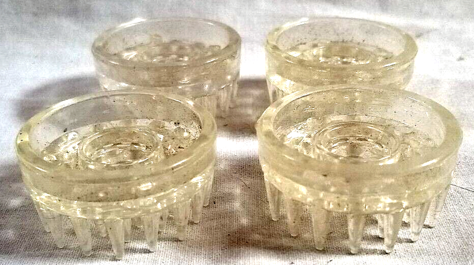 Set of 4 Spike Caster Cups Floor Protectors Pads Hardwood Floors Piano Carpet