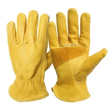 Leather Work Gloves All Purpose Multiple Size S - 3XL Professional Fast Shipping