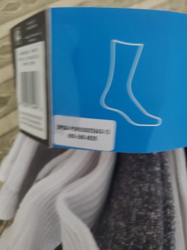Fruit of the Loom Boys Durable Crew Socks 4 Pack White Size 9-2.5 Open Pack - Picture 6 of 9