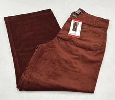 Matty M Women's Wide Leg Corduroy Pant, Brick, Size M
