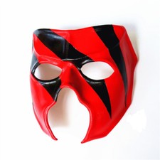 KANE WRESTLING COSTUME FANCY DRESS UP MASK Champion Red Black Adult Prop Leather