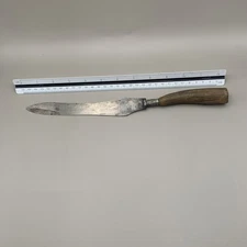 Vintage Carving Knife 7” Blade Antler Bone Handle Meriden Cutlery Co