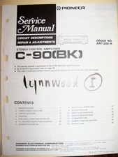 MANUALE DI SERVIZIO ORIGINALE PIONEER C-90 BELLO!