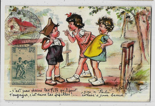 GERMAINE BOURET 1946 Stalag Expo Philatélique Prisonniers F F I