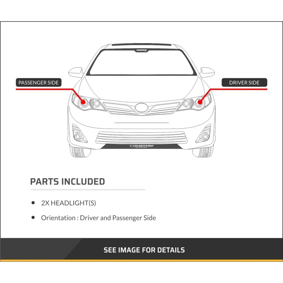 For 2006-2007 Mercedes-Benz C350 Headlight Driver & Passenger Side Pair - Image 4 of 4