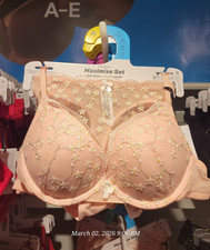 Primark 2 sizes bigger boost Lace Maximise Bra Thong Push Up Knickers Set Push P