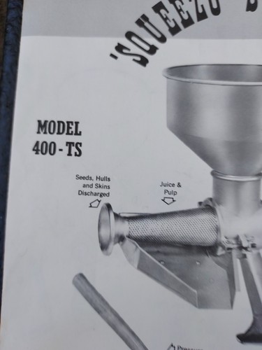 Colador exprimidor vintage original todo metal de Garden Way 400 Ts completo/bonito - Imagen 12 de 12