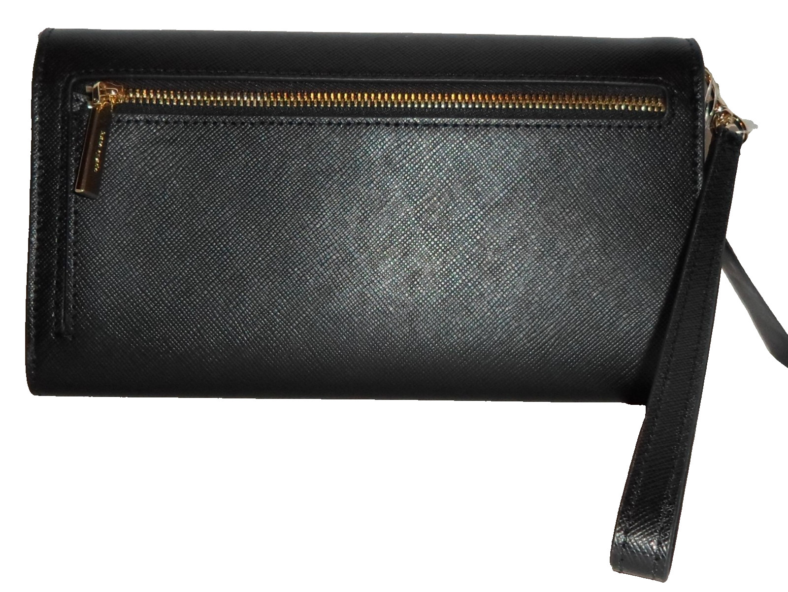 KATE SPADE Madison Black Saffiano Leather Flap Trifold Wallet Wristlet NWT thumbnail 4