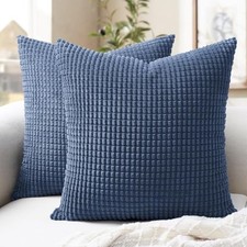Throw Pillow Covers 18x18 Inch, Set of 2, Soft 18" x 18" Pack of 2 Yml Blue