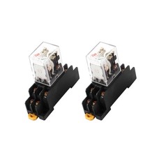 5Pcs DPDT AC 24V General Purpose Power Relay 8Pins with Base