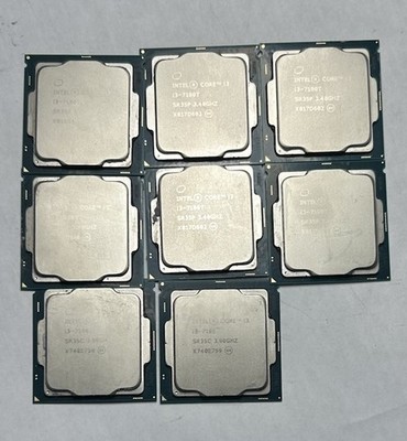 LOT OF 8 Intel Core 6x i3-7100T & 2x i3-7100 - 3MB 8GT/s SR35P & SR35C CPU
