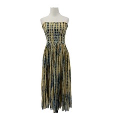 Free People Fp One Ravenna Dress Tie Dyed Convertible Maxi Skirt Smocked Boho L
