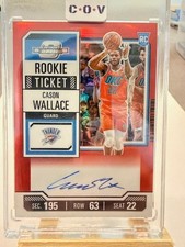 2023-24 Panini Contenders Optic - Rookie Ticket Cason Wallace #119 Red /99 Auto