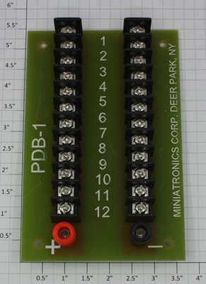 Miniatronics PDB-1 All Gauge Layout Wiring 12 Terminal Power Block without Feet