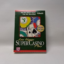 Box Only  Las Vegas Super Casino Plus - PC Game Big Box CD Rom Vintage